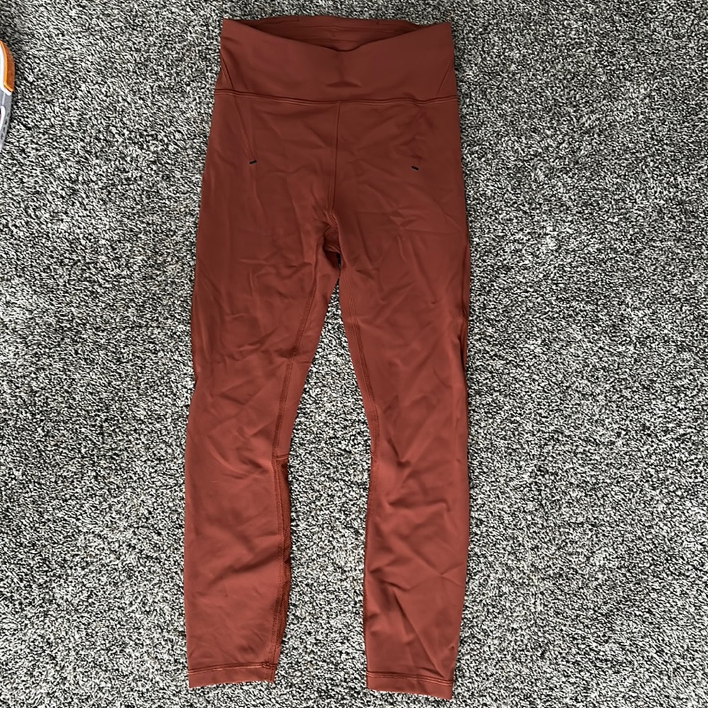 23” Lululemon leggings rust color